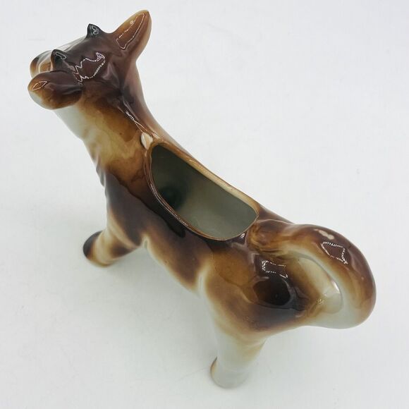 Vintage Porcelain White & Brown Cow Creamer. Made In Occupied Japan. Nice - Picture 5 of 7